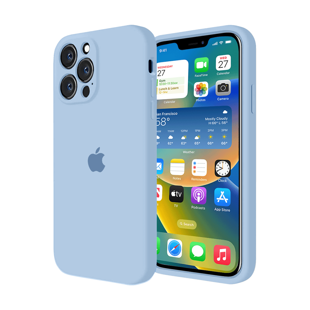 iPhone Camera Protection Silicone Case (Sky Blue) - Agenda365.com