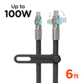 HyperGear Chunky180° 100W USB-C to USB-C Rugged Fast Charge Cable 6ft - Agenda365.com