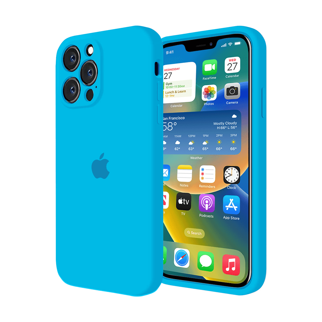 iPhone Camera Protection Silicone Case (Surf Blue) - Agenda365.com