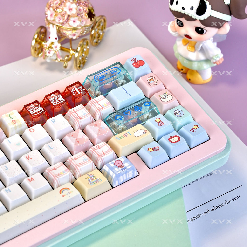 XVX Circus Themed Cherry Profile Dye-Sub PBT+PC 157-Key Full Set - Agenda365.com