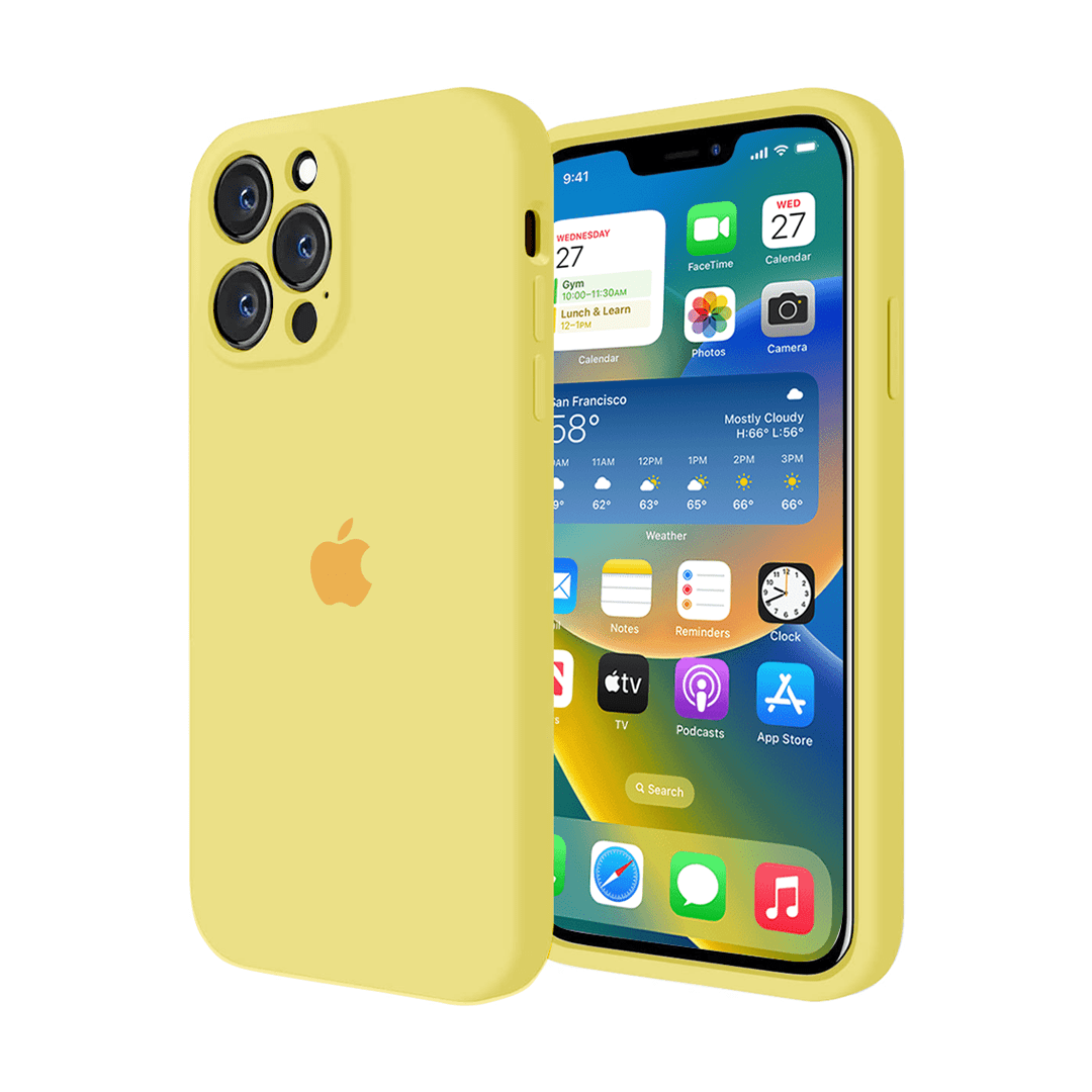 iPhone Camera Protection Silicone Case (Yellow) - Agenda365.com