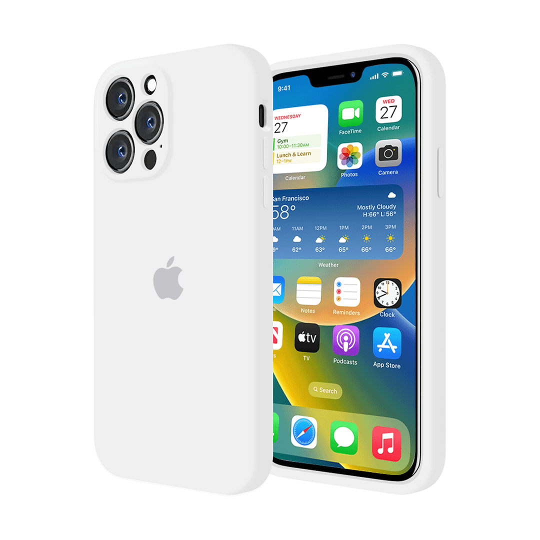 iPhone Camera Protection Silicone Case (White) - Agenda365.com