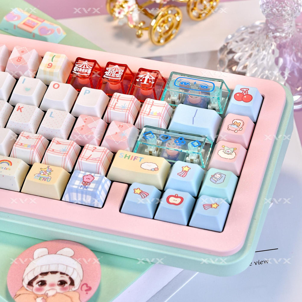 XVX Circus Themed Cherry Profile Dye-Sub PBT+PC 157-Key Full Set - Agenda365.com