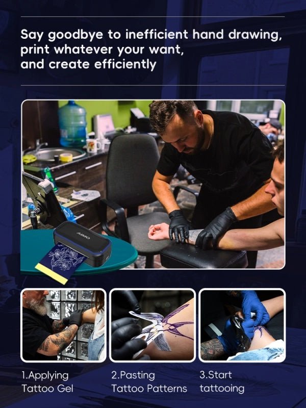 AIMO MR3 Bluetooth Tattoo Stencil Pocket Printer (can use roll paper) - Agenda365.com