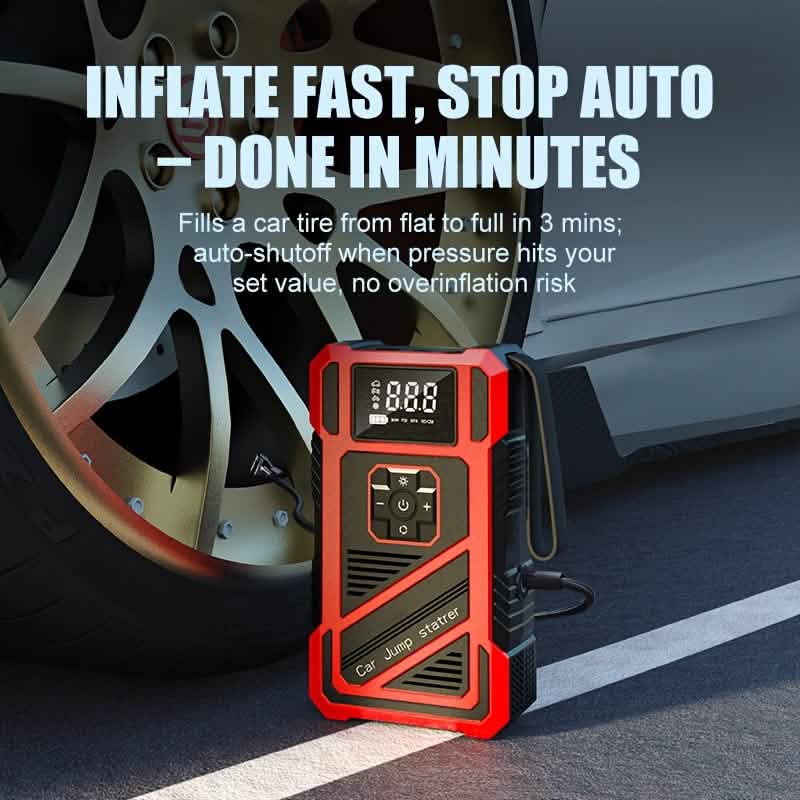 3000A 21V Car Jump Starter & 150PSI Tire Inflator 2-in-1 Portable Compressor - Agenda365.com