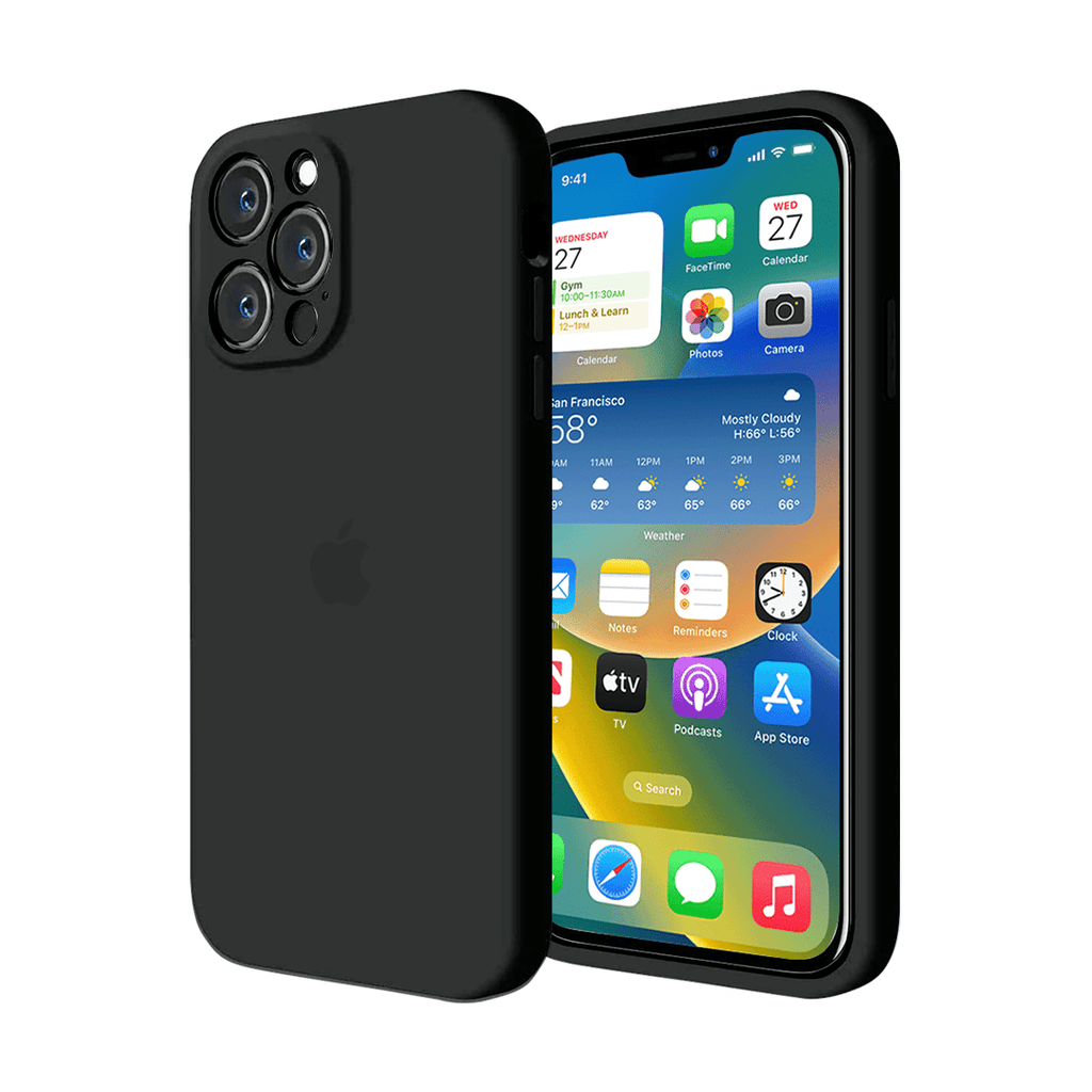 iPhone Camera Protection Silicone Case (Black) - Agenda365.com