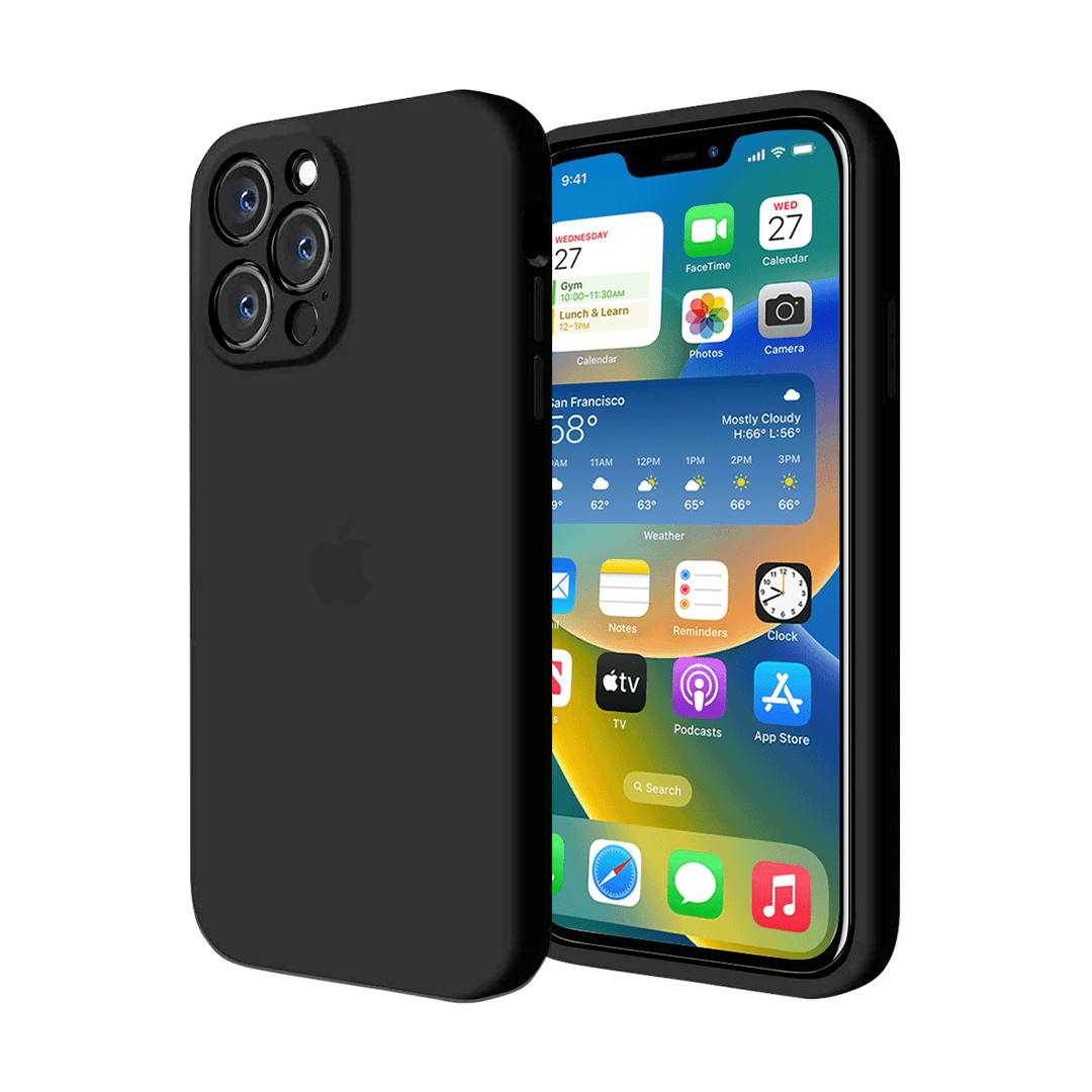 iPhone Camera Protection Silicone Case (Black) - Agenda365.com