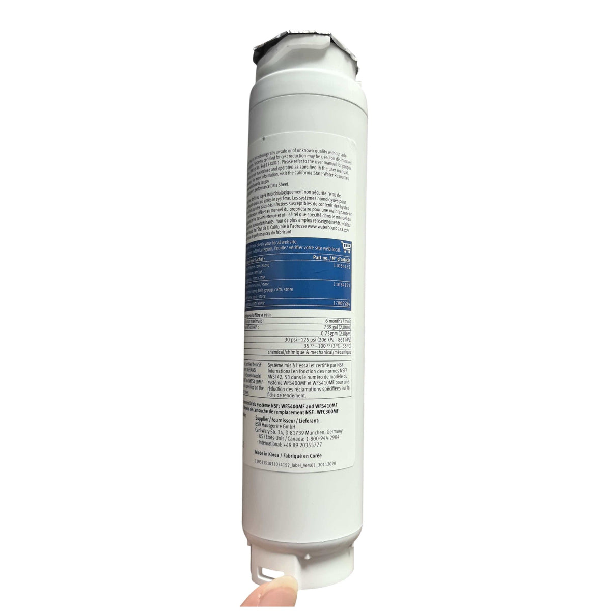 Bosch 11034151 • KSZ50UC0 UltraClarity Refrigerator Water Filter - 11034151 - Agenda365.com