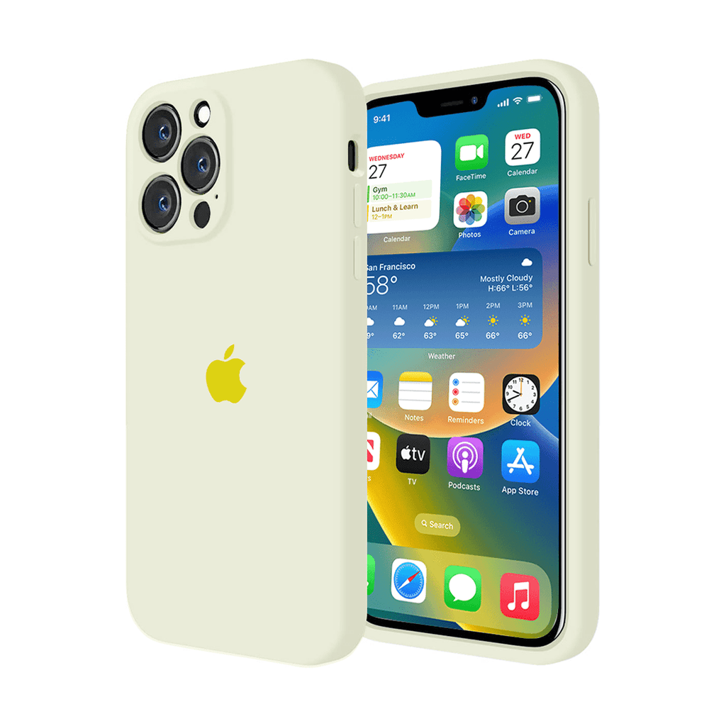 iPhone Camera Protection Silicone Case (Creamy Yellow) - Agenda365.com