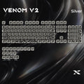 XVX Venom Themed Liquid Metallic Electroplating ABS+PC Keycap Set - Agenda365.com