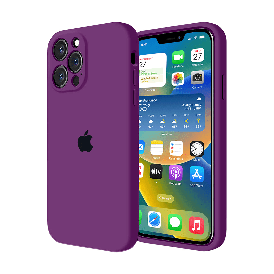 iPhone Camera Protection Silicone Case (Eggplant) - Agenda365.com