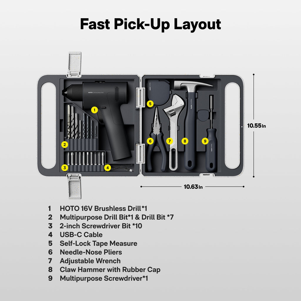 16V Brushless Drill Tool Kit - Agenda365.com