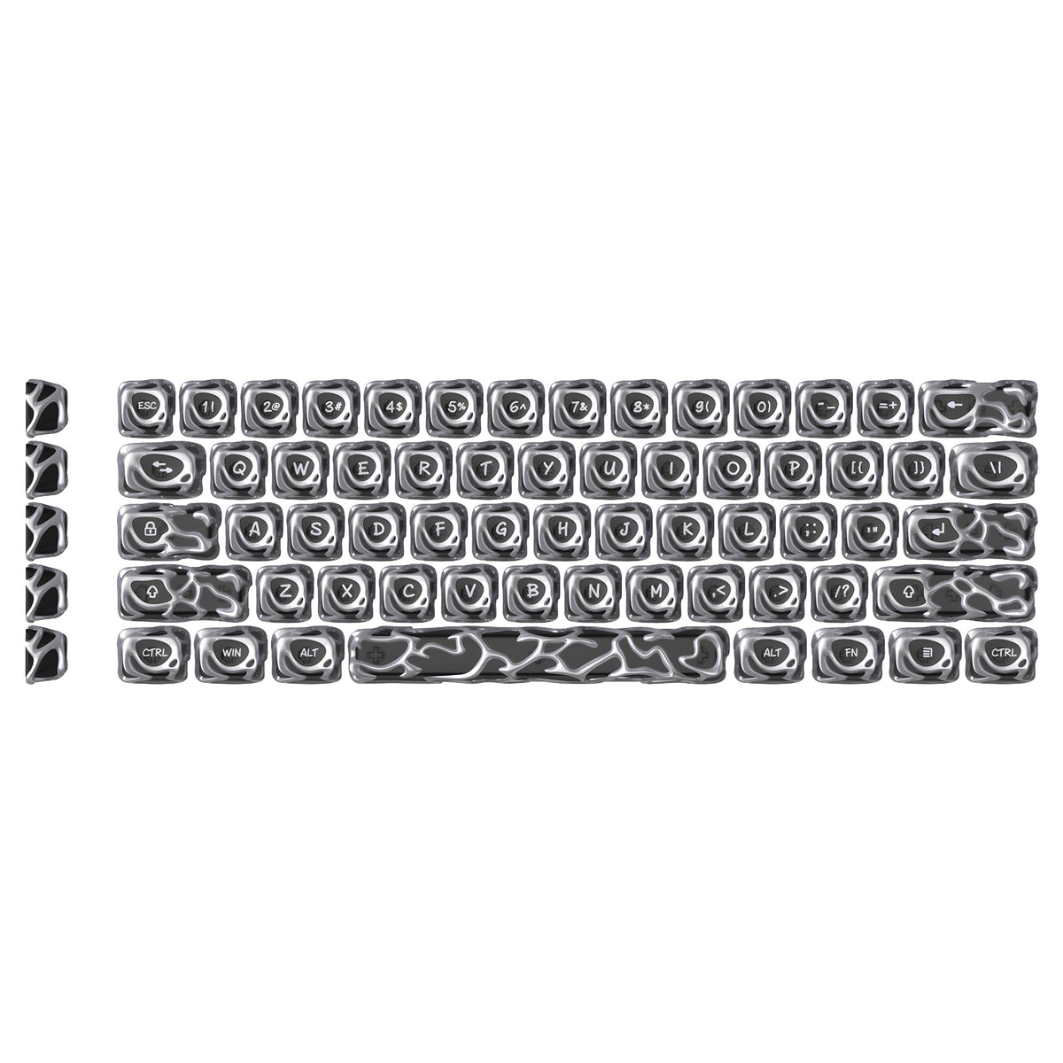 XVX Venom Themed Liquid Metallic Electroplating ABS+PC Keycap Set - Agenda365.com