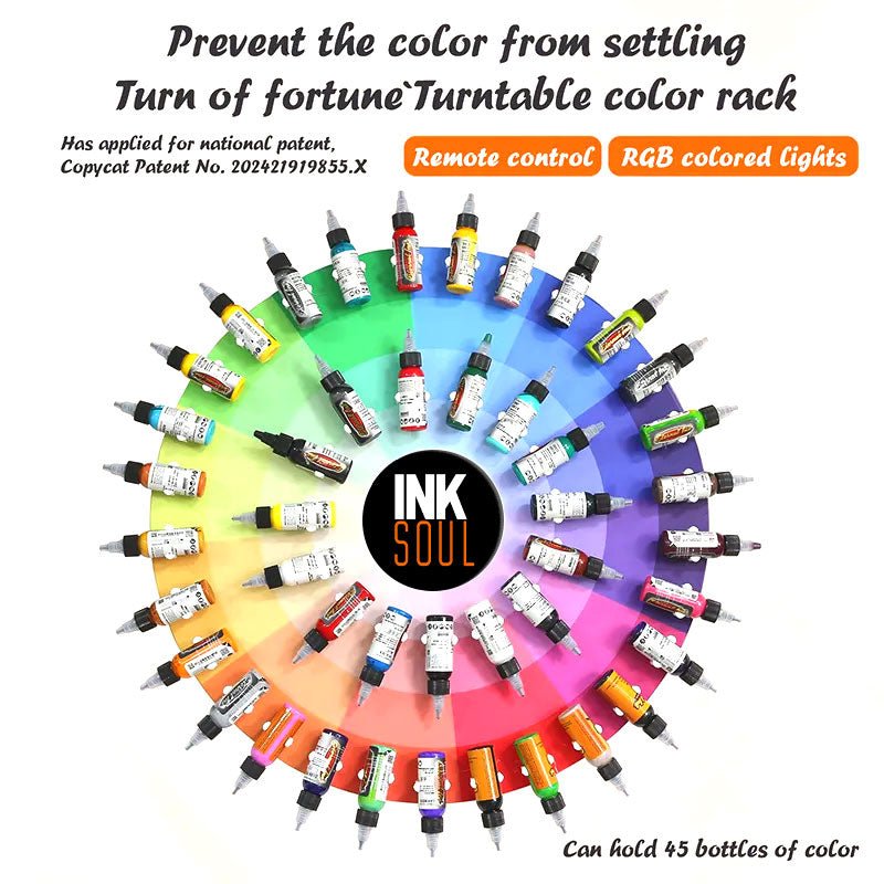 360° Tattoo Ink Display Turntable Wheel Rack - Agenda365.com