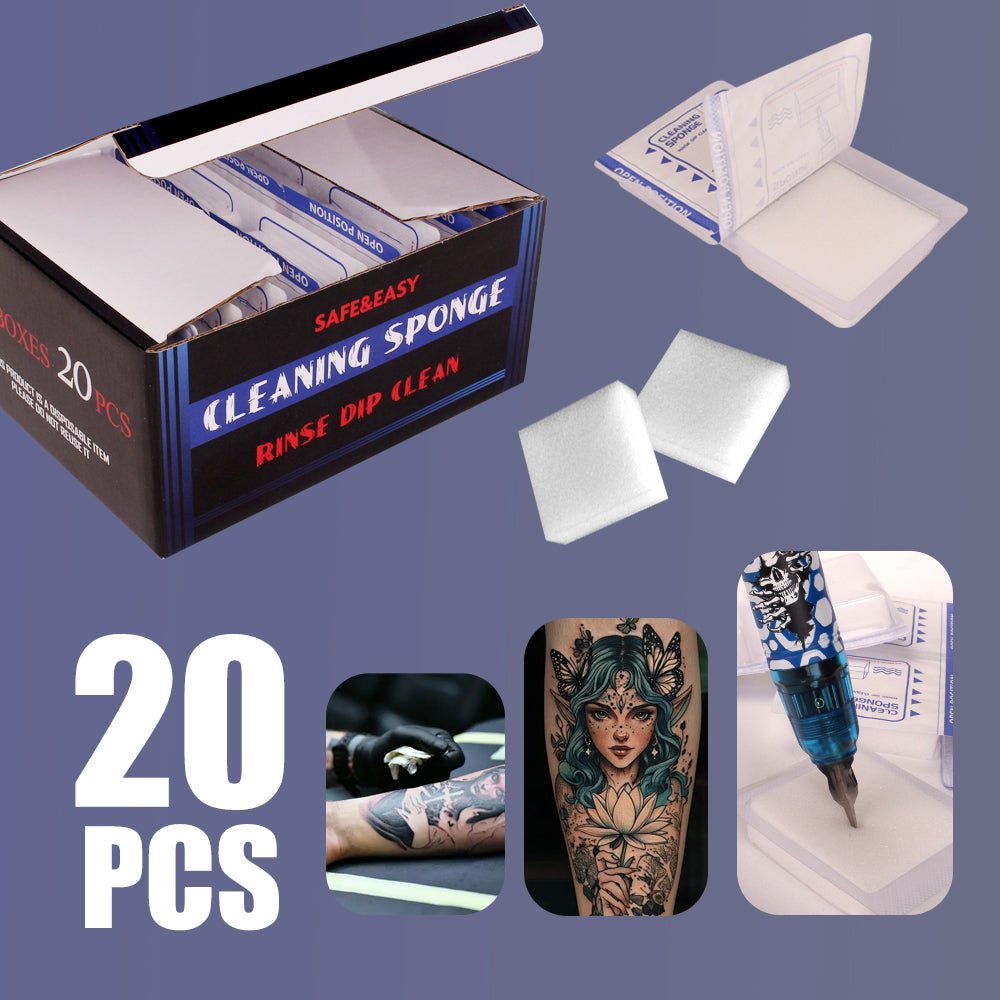 Tattoo Dip Foam - 20Pcs Dip Cups Rinse Caps Tip Rinse Dip Clean Professional Cartridge Dip Foam Cleaning - Agenda365.com
