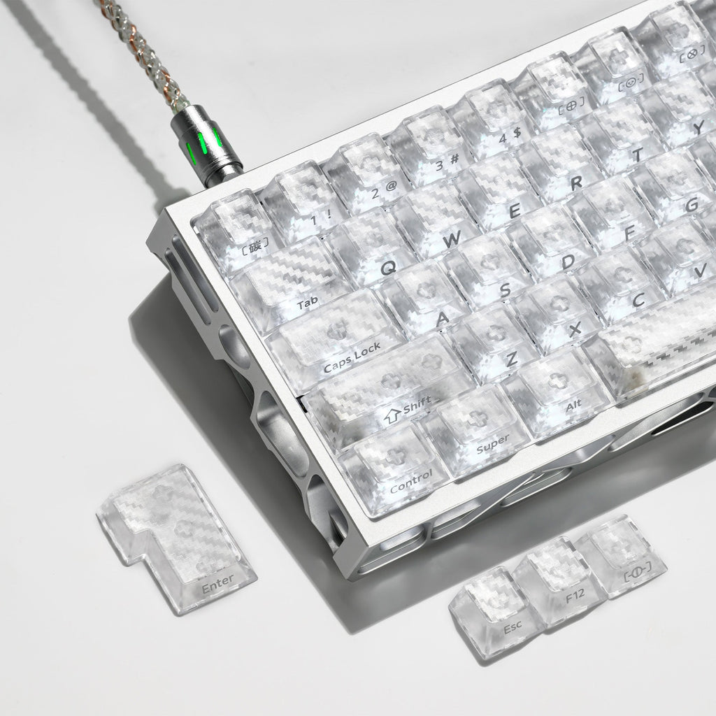 XVX Carbon Fiber Textured Cherry Profile PC Keycap Set - Agenda365.com