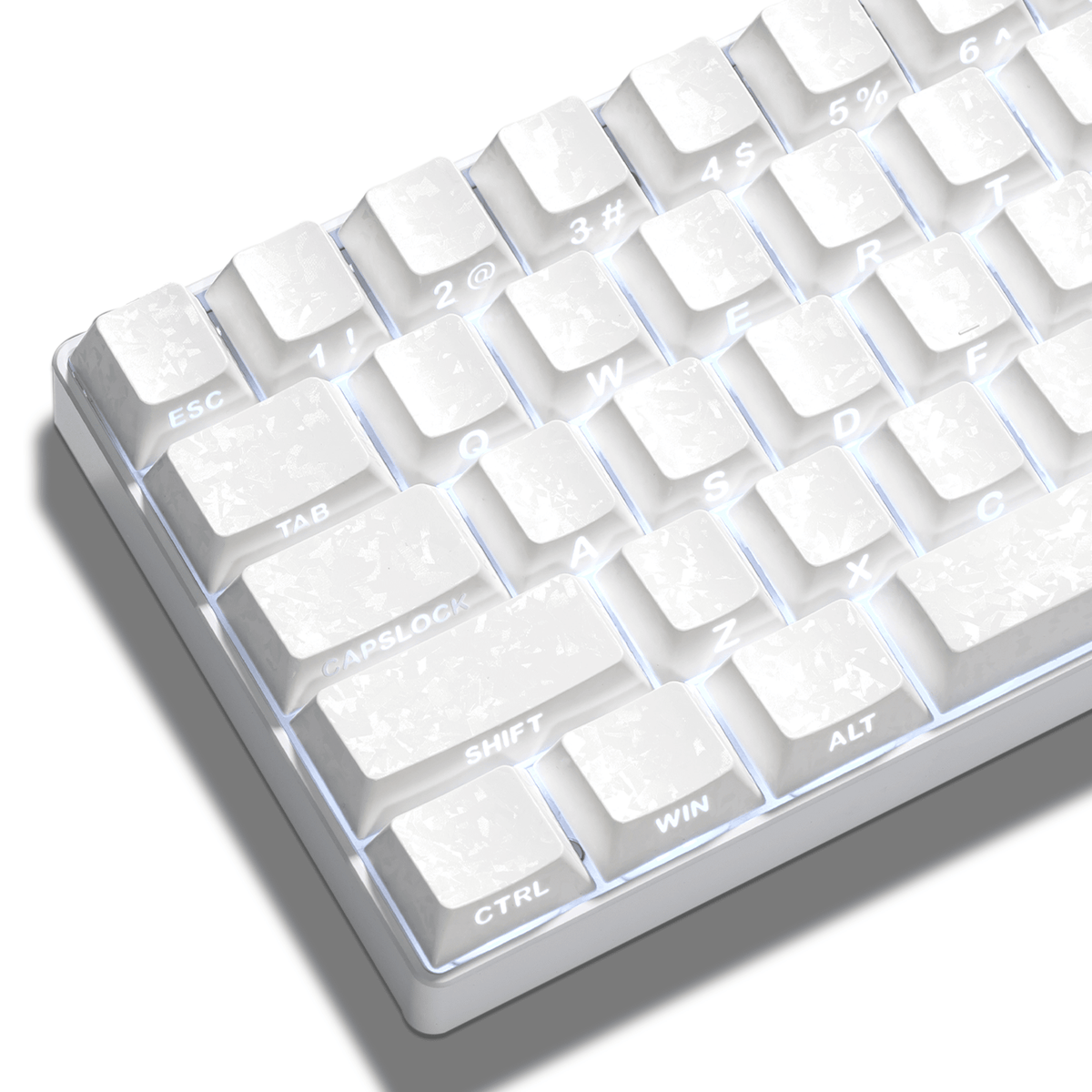XVX Forged Carbon-Look Cherry Profile Side-Printed PC Keycap Set - Agenda365.com