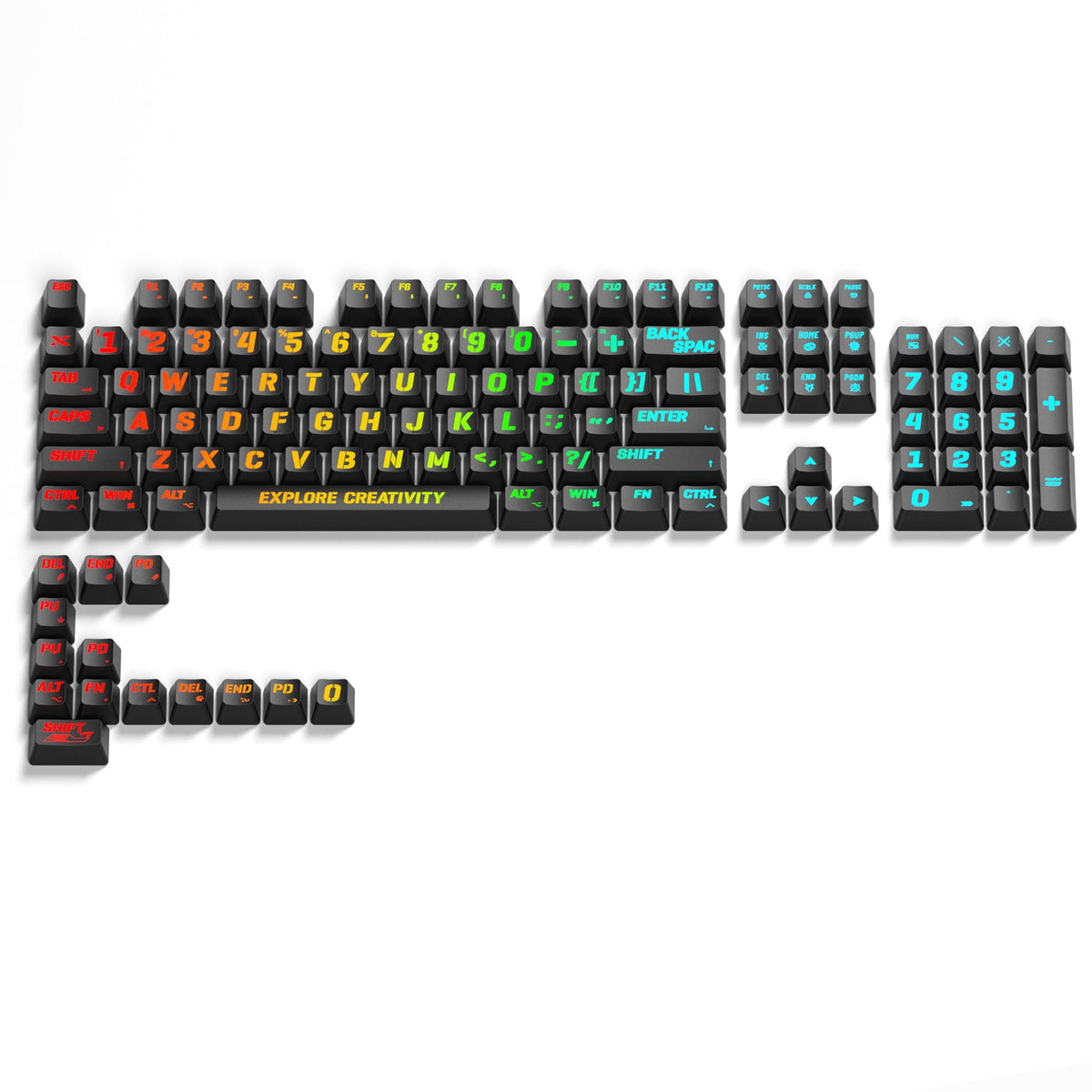 XVX IMD MIAMI Pattern Shine-Through OEM Profile 118-Key Keycap Set - Agenda365.com