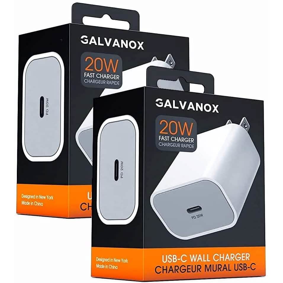 2-Pack: 20W USB-C Wall Charger Plug - Designed for Fast Charging - Agenda365.com