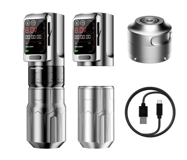 POSEIDON-S-LUXE DUAL POWER TATTOO PEN SET – WIRELESS FREEDOM MEETS WIRED PRECISION - Agenda365.com