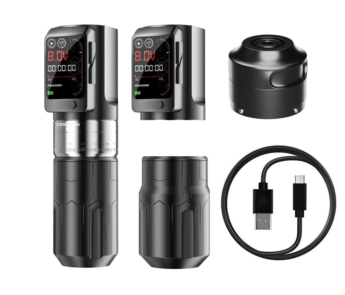 POSEIDON-S-LUXE DUAL POWER TATTOO PEN SET – WIRELESS FREEDOM MEETS WIRED PRECISION - Agenda365.com