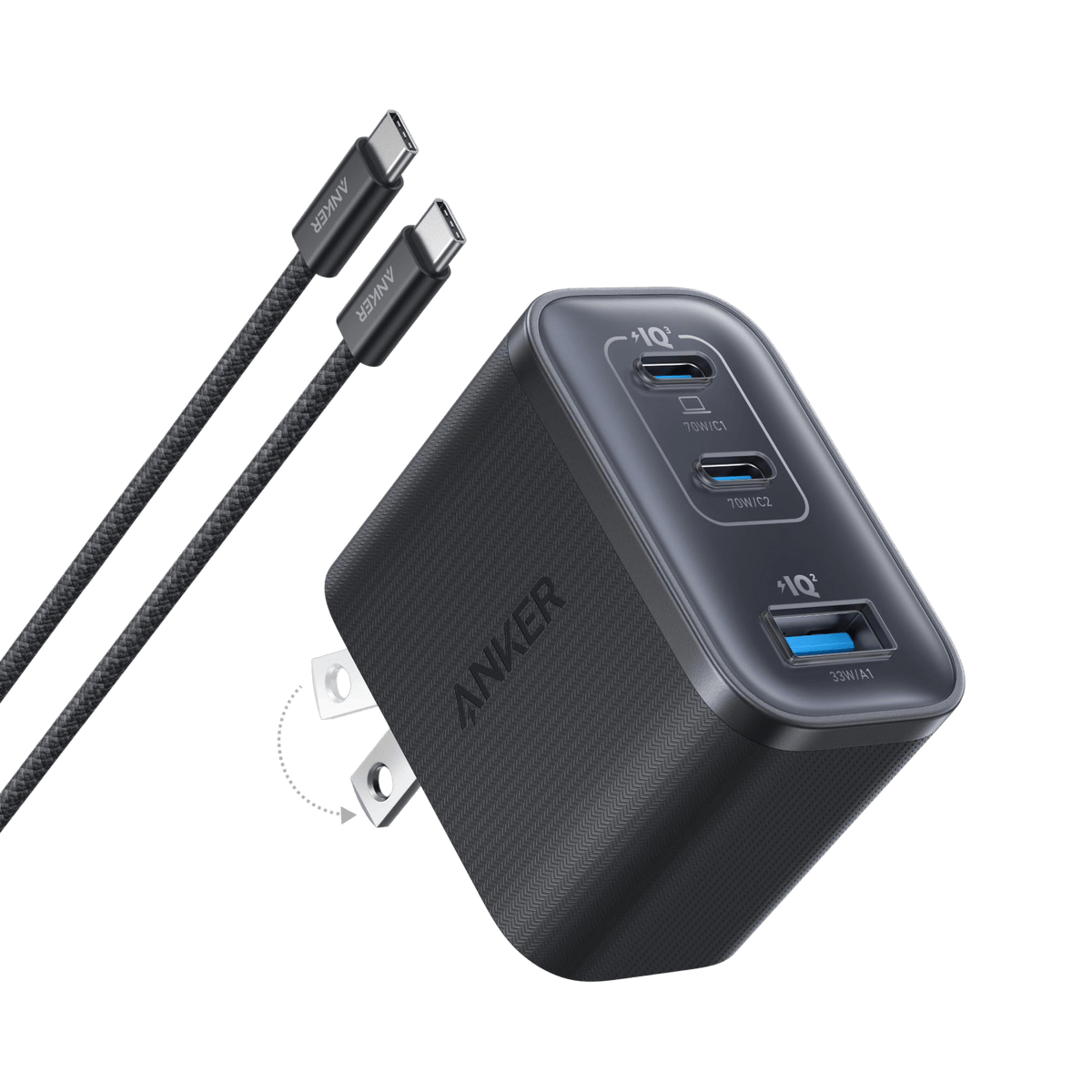 Anker Nano Charger (70W, 3 Ports) - Agenda365.com