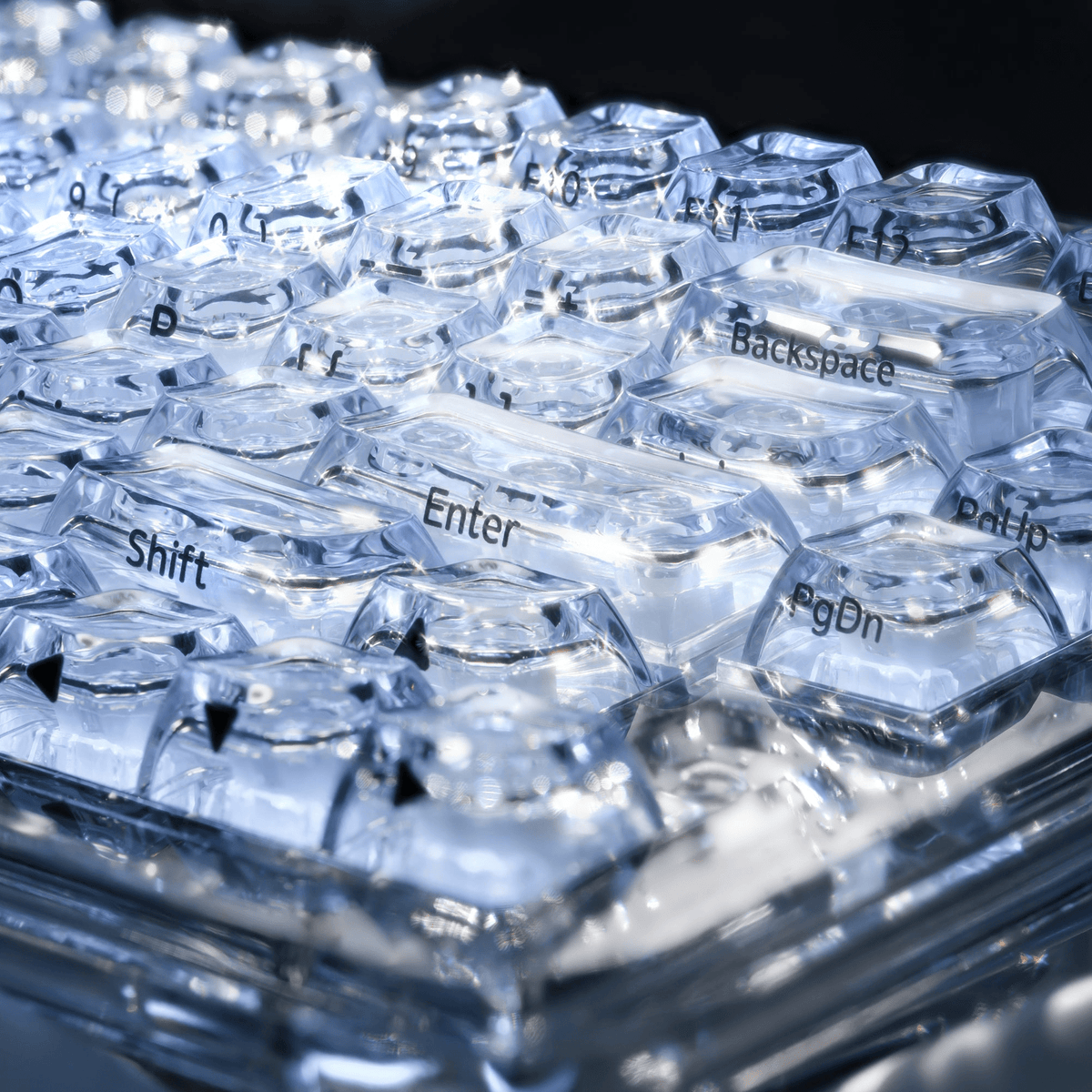 XVX Arctic Transparent SA Profile Double-Shot 128-Key PC Keycap Set - Agenda365.com
