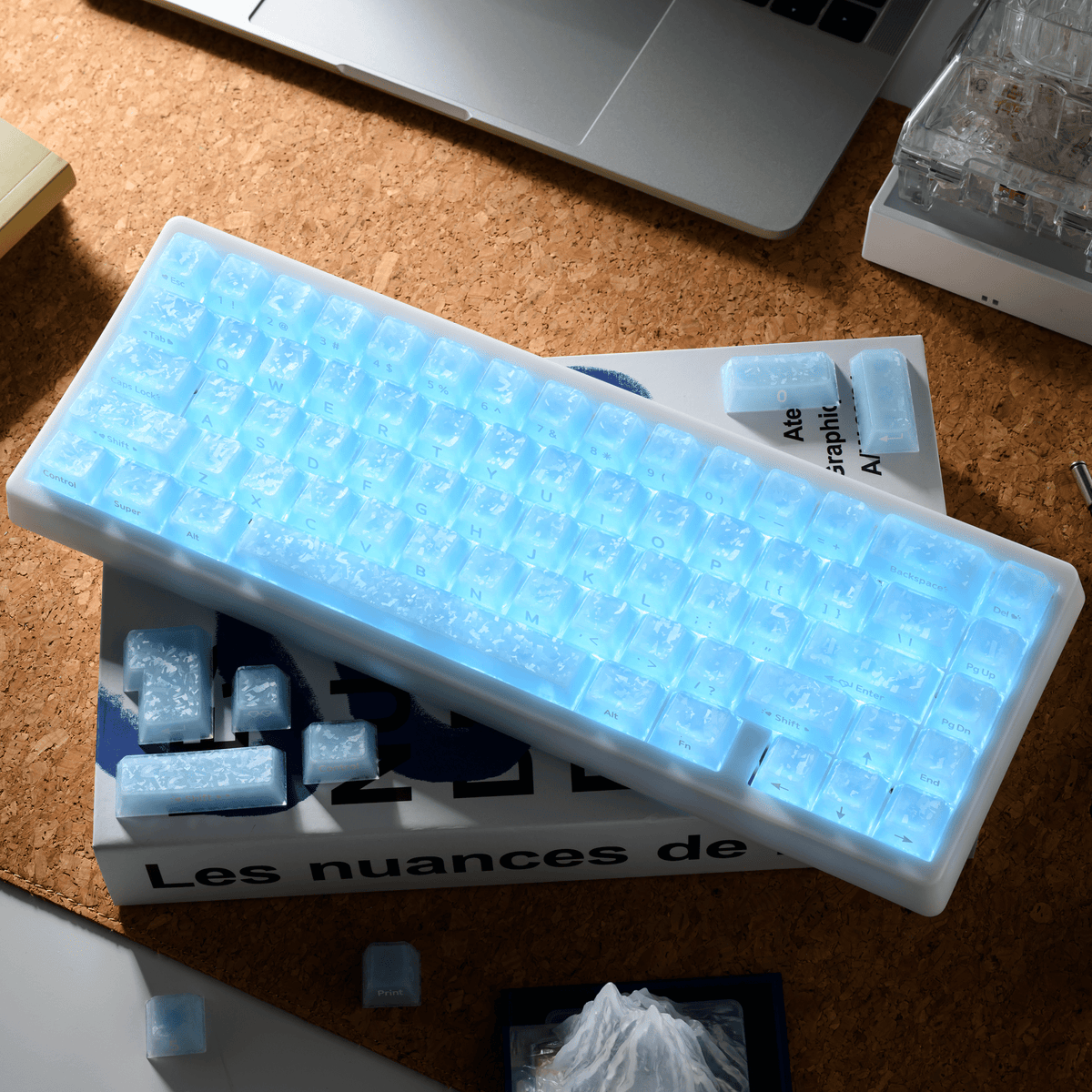 XVX M67 JadeStone Forged Carbon VIA Tri-Mode Mechanical Keyboard - Agenda365.com