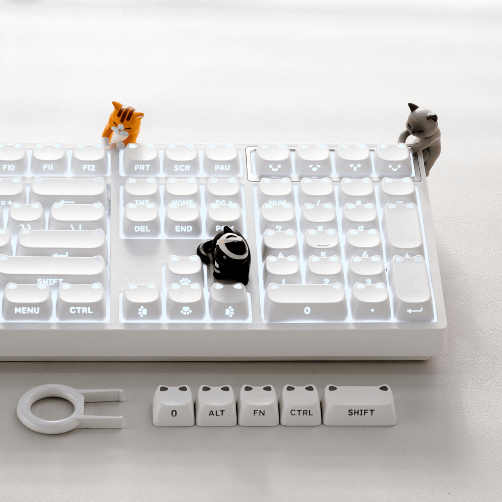 XVX Lumicat MAO Profile Side-Printed Shine-Through 113-Key Keycap Set - Agenda365.com