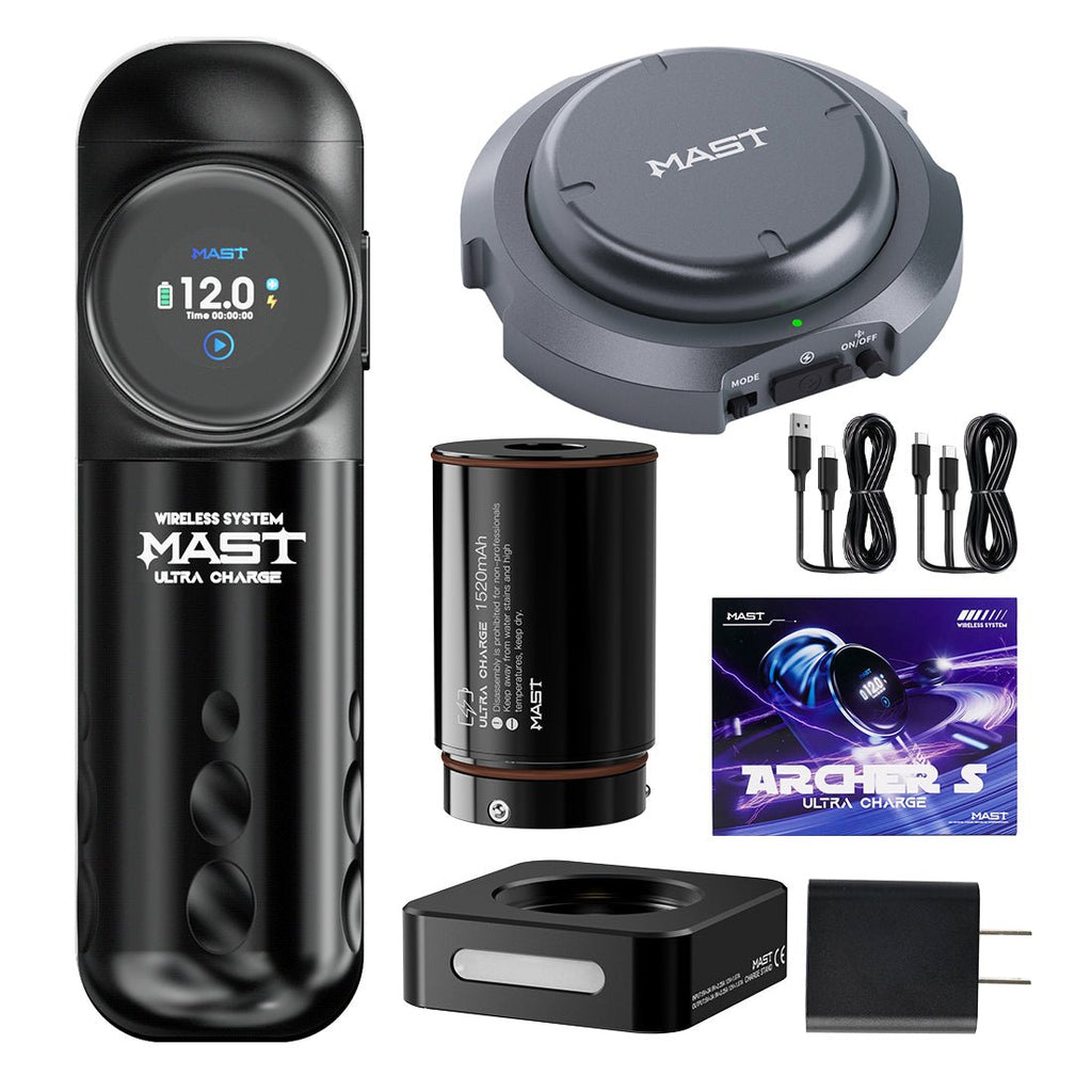 Tattoo Kit | Dragonhawk Archer S Machine Pen Wireless Professional Bundle with Bluetooth Pedal - Agenda365.com