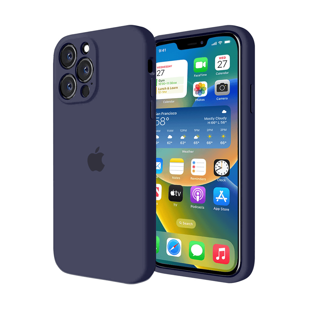 iPhone Camera Protection Silicone Case (Midnight Blue) - Agenda365.com
