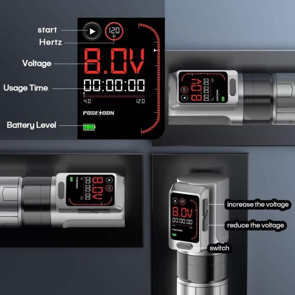 POSEIDON-S-LUXE DUAL POWER TATTOO PEN SET – WIRELESS FREEDOM MEETS WIRED PRECISION - Agenda365.com