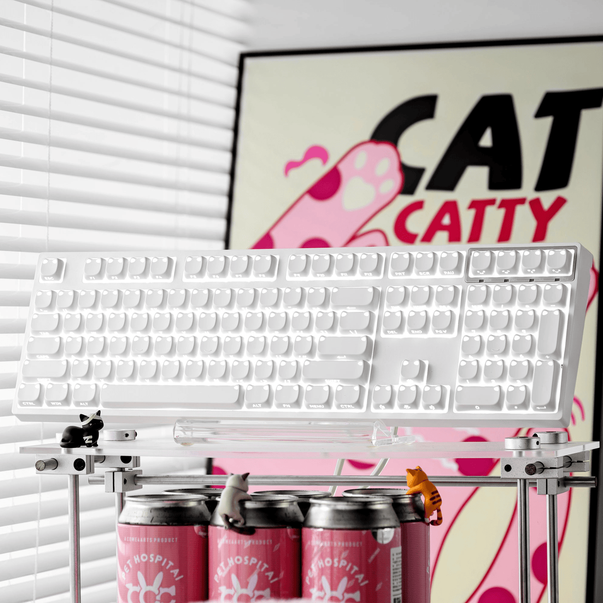 XVX Lumicat MAO Profile Side-Printed Shine-Through 113-Key Keycap Set - Agenda365.com