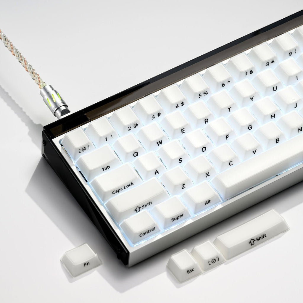 XVX Velvet Jelly Side-Printed Translucent Cherry Profile Double-Shot Keycap Set - Agenda365.com