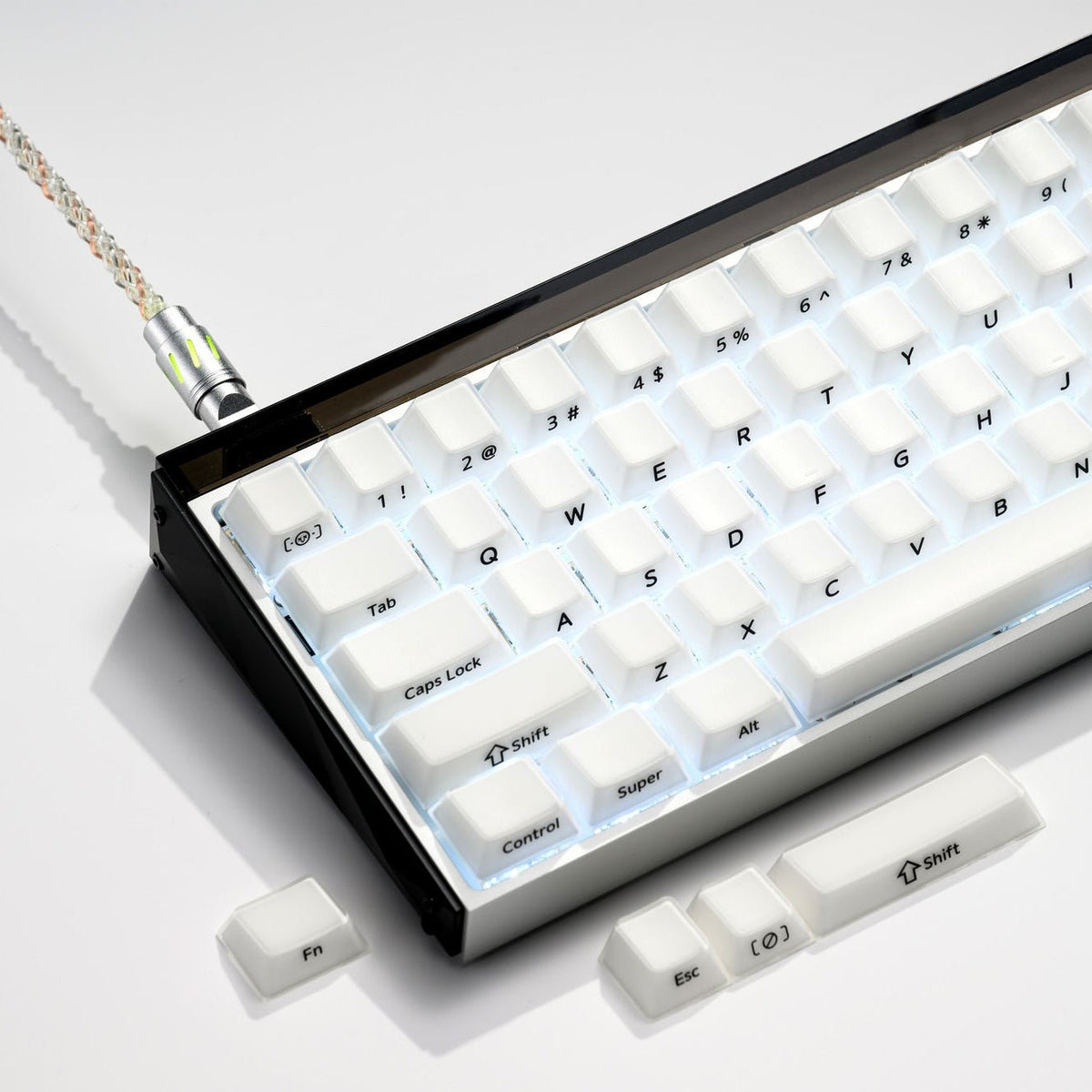 XVX Velvet Jelly Side-Printed Translucent Cherry Profile Double-Shot Keycap Set - Agenda365.com
