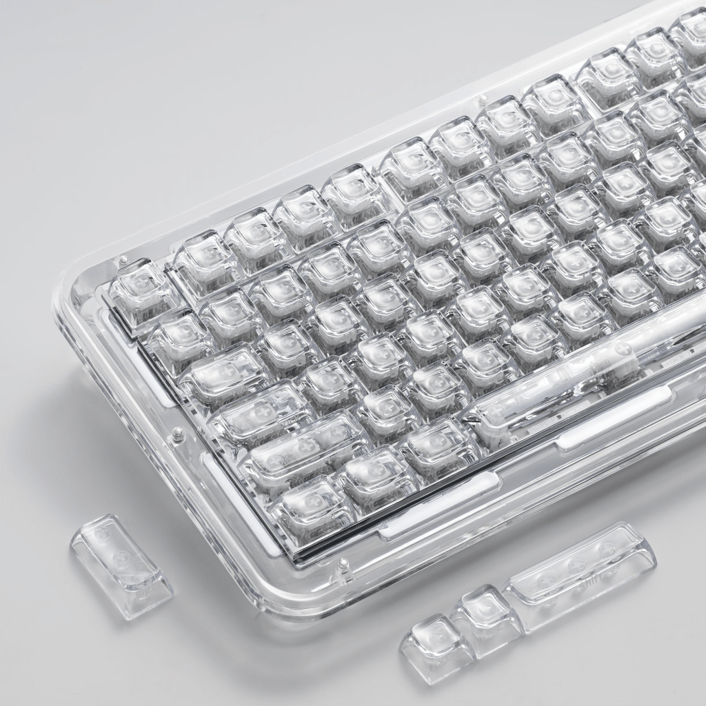 XVX Arctic Transparent SA Profile Double-Shot 128-Key PC Keycap Set - Agenda365.com