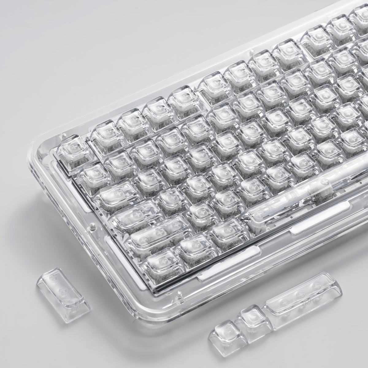 XVX Arctic Transparent SA Profile Double-Shot 128-Key PC Keycap Set - Agenda365.com