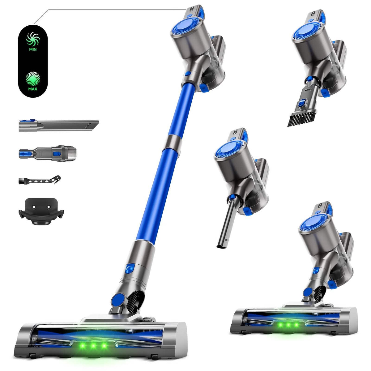 Cordless Vacuum Cleaner with LED Light & Removable Battery - Agenda365.com