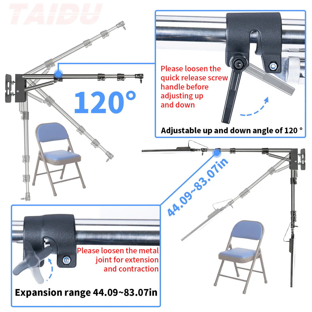 TAIDU PROMOTIONAL PL-48 LARGE PANEL TELESCOPING TATTOO WALL LIGHT - Agenda365.com