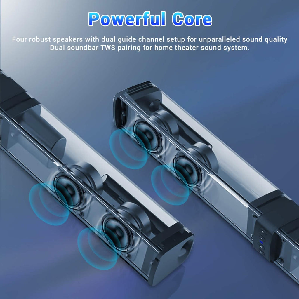 Wireless Soundbar for TV – 2-in-1 Detachable Bluetooth Speaker - Agenda365.com