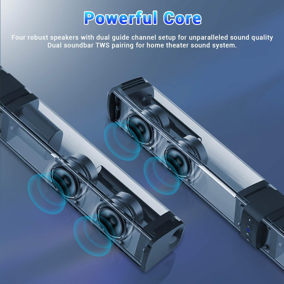 Wireless Soundbar for TV – 2-in-1 Detachable Bluetooth Speaker - Agenda365.com