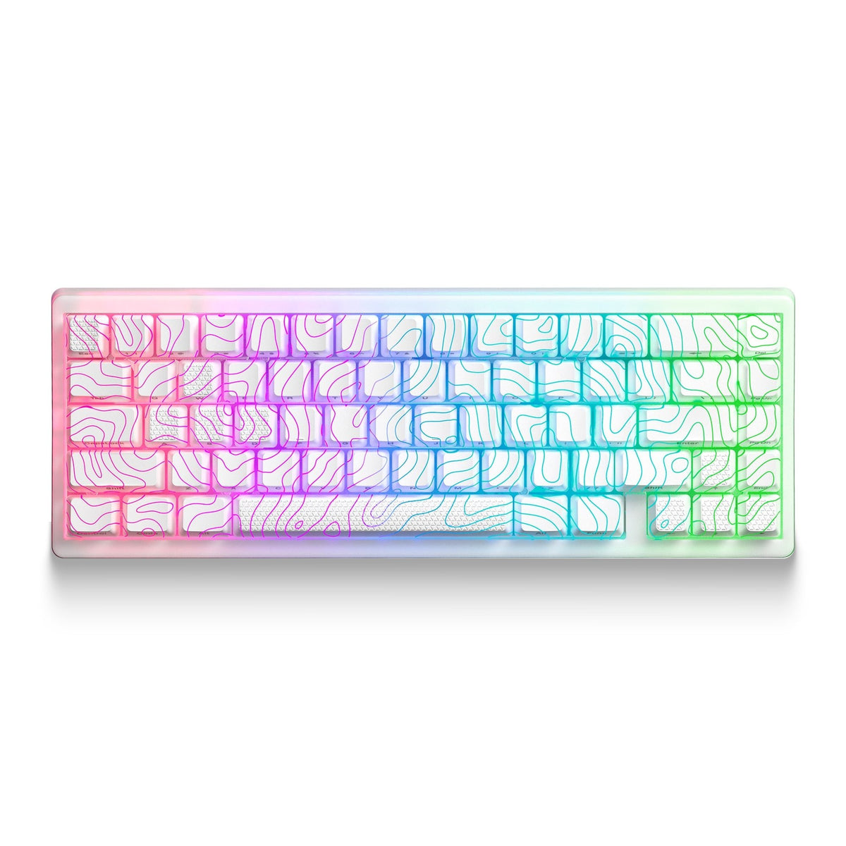 XVX M67 JadeStone Stellar White Tri-Mode RGB Mechanical Keyboard - Agenda365.com