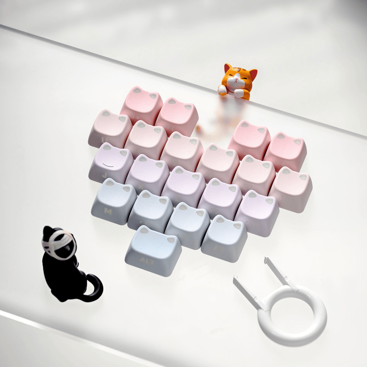 XVX Lumicat MAO Profile Side-Printed Shine-Through 113-Key Keycap Set - Agenda365.com
