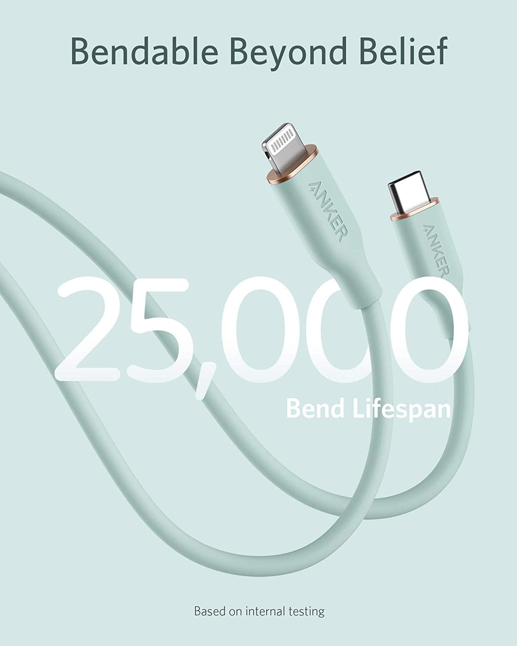 Anker <b>641</b> USB-C to Lightning Cable (Flow, 3 ft Silicone) - Agenda365.com