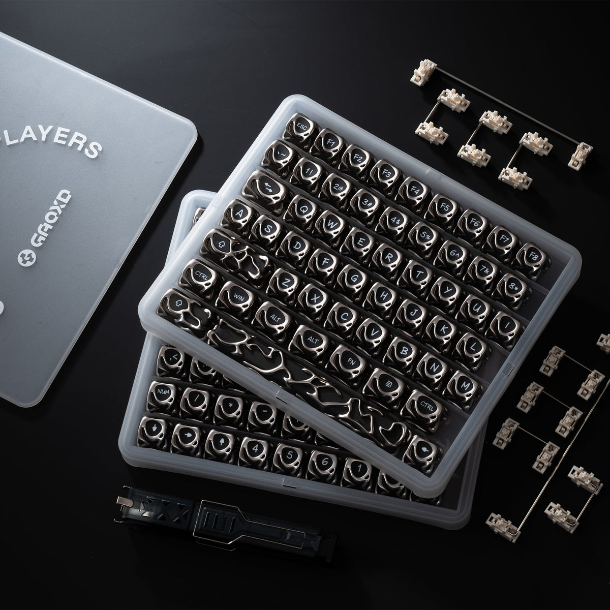 XVX Venom Themed Liquid Metallic Electroplating ABS+PC Keycap Set - Agenda365.com