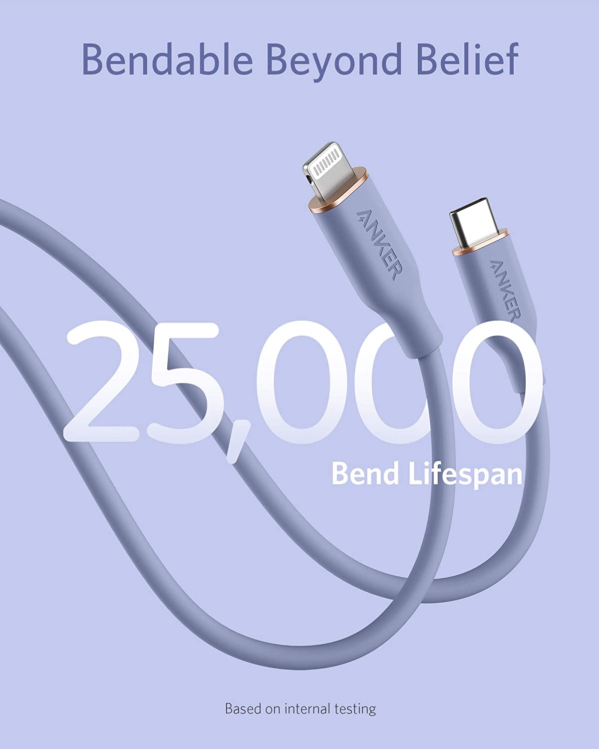 Anker <b>641</b> USB-C to Lightning Cable (Flow, 3 ft Silicone) - Agenda365.com