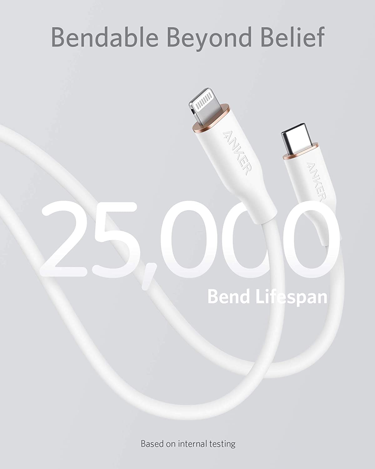 Anker <b>641</b> USB-C to Lightning Cable (Flow, 3 ft Silicone) - Agenda365.com