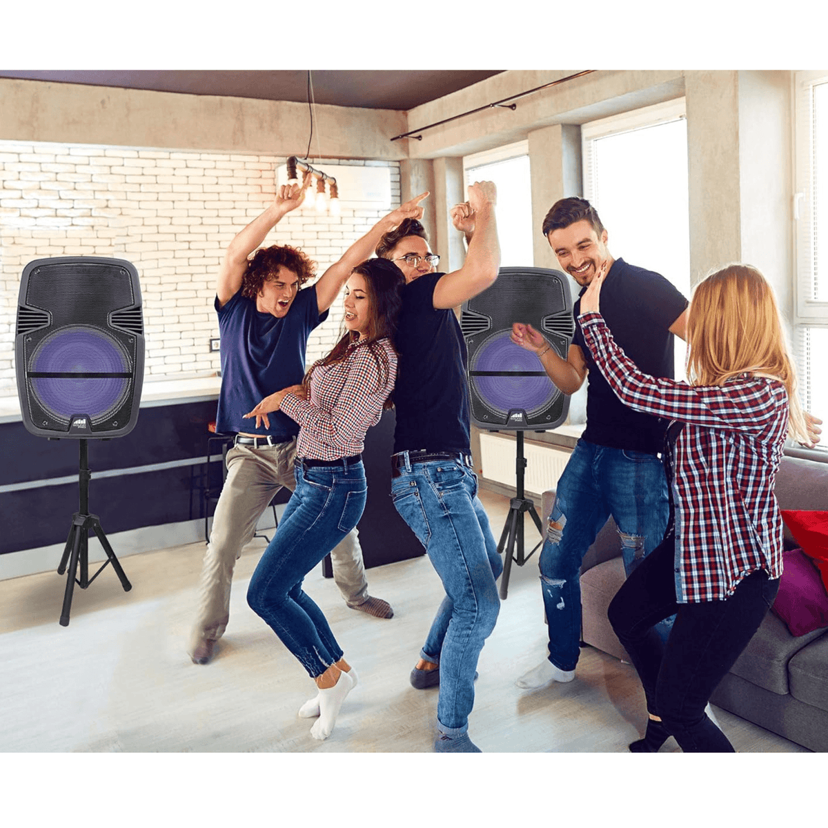 Naxa Dual 15" Bluetooth TWS Party Speakers - Refurbished - Agenda365.com
