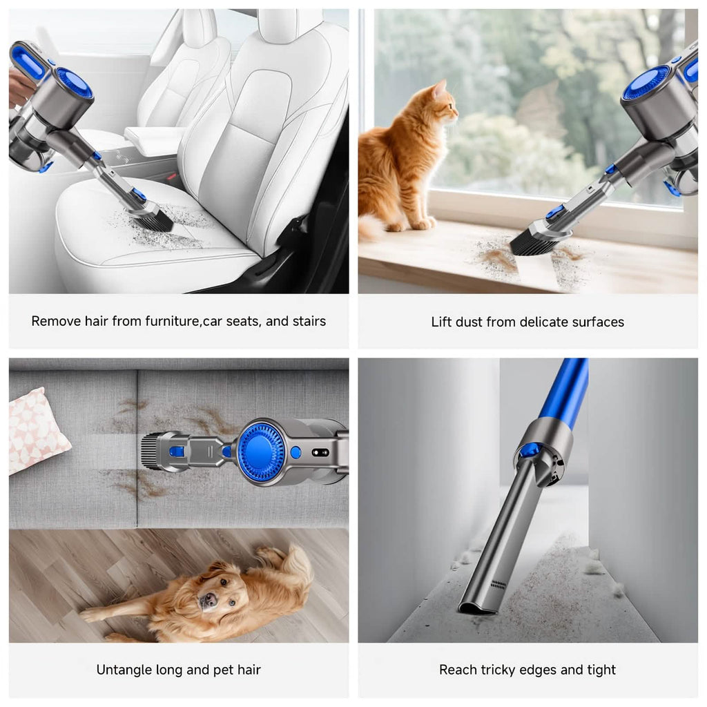 Cordless Vacuum Cleaner with LED Light & Removable Battery - Agenda365.com