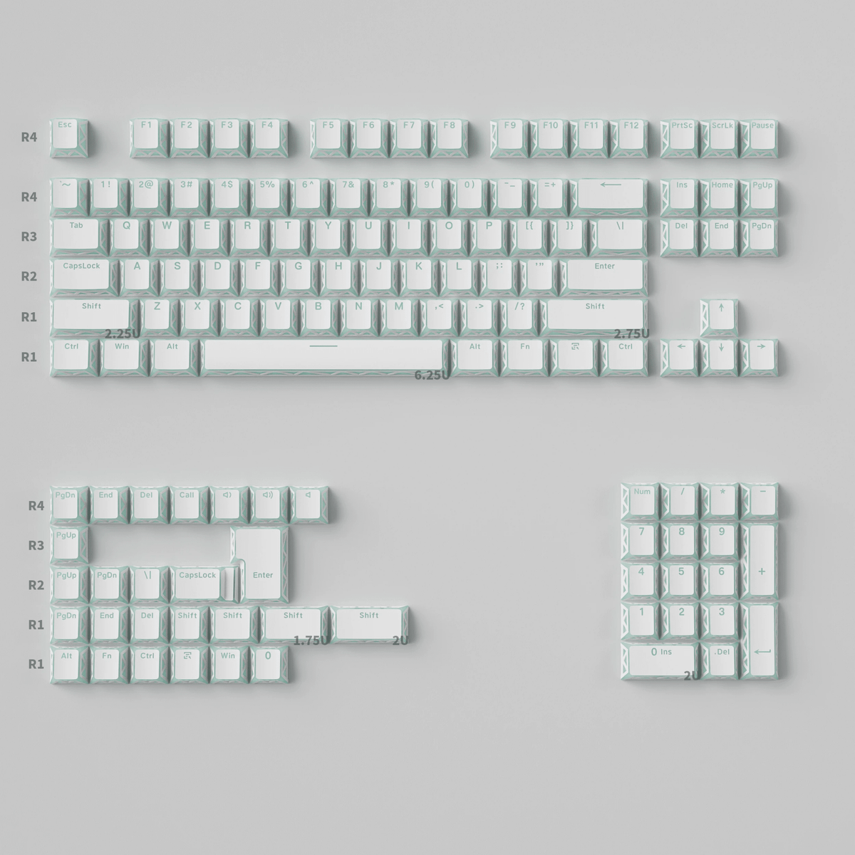 XVX PRISM Refraction Shine-Through Cherry Profile 130-Key PBT Keycap Set - Agenda365.com